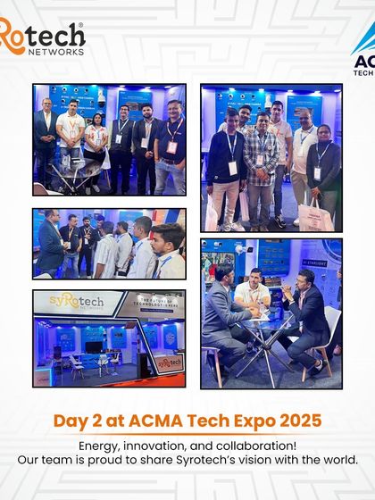 A collage from Day 2 at the ACMA Tech Expo 2025, capturing the energy, innovation, and collaboration at our booth.