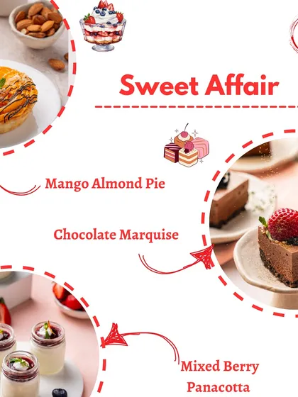 At Good Food Concept, we turn every event into a Sweet Affair with desserts like our Mango Almond Pie, Chocolate Marquise, and Mixed Berry Panacotta.