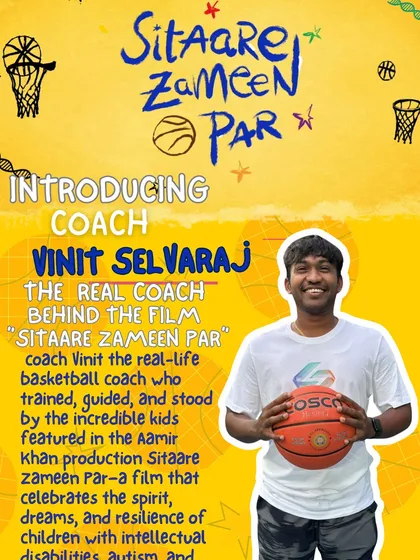 We are proud to feature Coach Vinit Selvaraj, another core member of our coaching staff for 'Sitaare Zameen Par'. His on-set guidance and training helped the young cast develop real basketball skills, making their performances genuine and inspiring.