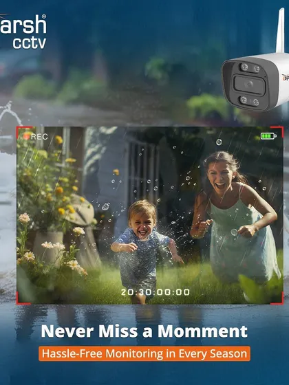 Never miss a moment, even in the rain. Our weatherproof cameras provide hassle-free monitoring in every season, so you can enjoy the simple joys of life with peace of mind.
