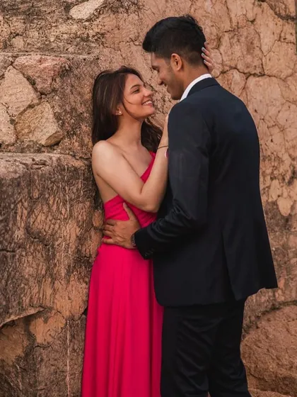 For her pre-wedding shoot, I enhanced her natural beauty with minimal glam. The look highlighted her beautiful cheekbones and perfectly complemented her dreamy pink outfit.