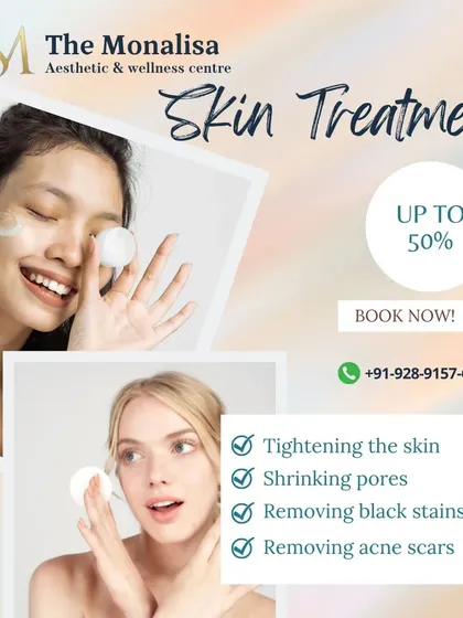 We are offering up to 50% off on our skin treatments. This is a great opportunity to experience our services for tightening skin, shrinking pores, and removing black stains and acne scars.