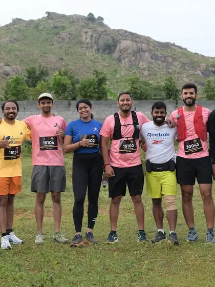 We are a team that conquers challenges together. Here's our crew looking strong and happy after tackling the tough BMF Ultra trail race, with several members completing their very first trail run.