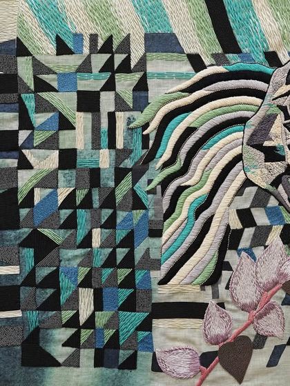 Pragya Jain - Commissioned Fine Art The Protagonist Series: Painting with Thread photo 3