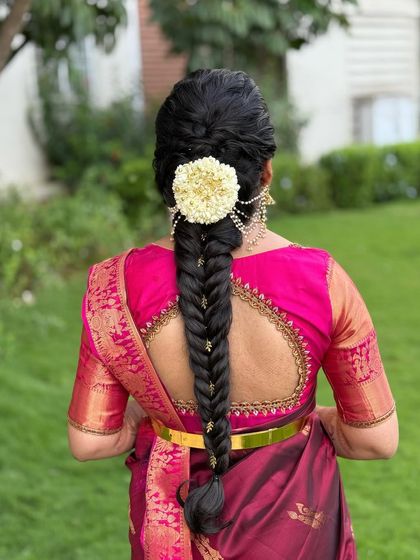 Bhavya Achar - Bridal & Occasion Styling Traditional South Indian Bridal Braids photo 10