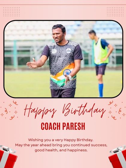 A birthday celebration for our head coach, Paresh Shivalkar. His guidance is central to our mission of building stronger foundations for the next generation of footballers.