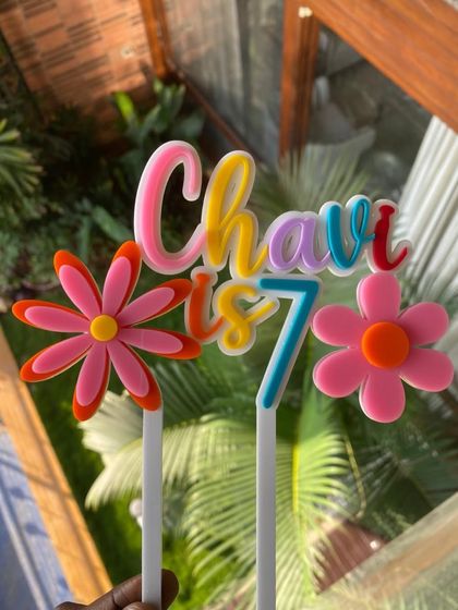 The Party Glitter - Custom Cake & Party Decorations Sleek Acrylic & Wooden Toppers photo 18