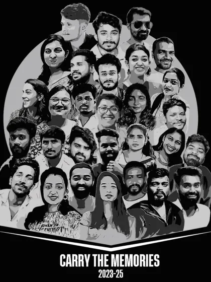 This digital illustration is an example of a large group portrait, created to celebrate the bond between a class of students. I carefully drew each individual from their photo and composed them into a single, harmonious artwork to serve as a lasting memento.
