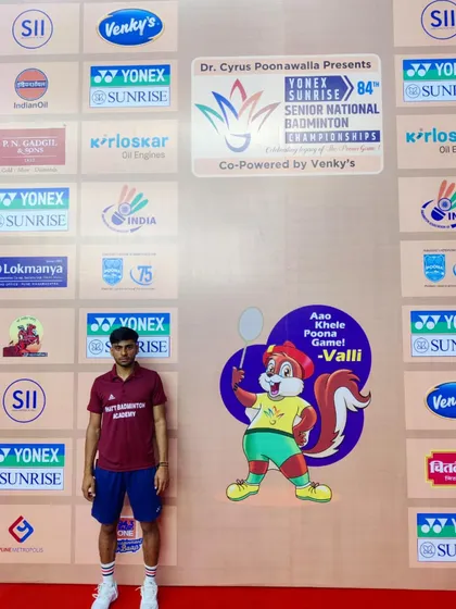 Another one of my dedicated players representing the academy at the Senior National Championship in Pune.