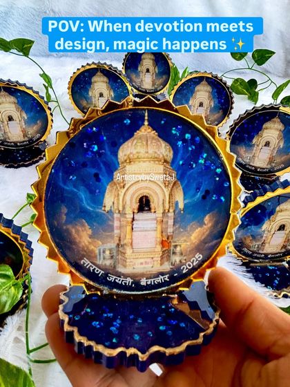 When devotion meets design, magic happens. This image captures the beauty of the Taran Jayanti souvenir, with its rich colors and sparkling details.