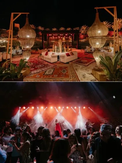 We believe an event should be an escape. Here, we designed a "Souk Under the Stars" theme, transforming a venue into a magical Arabian marketplace, complete with authentic decor, ambient lighting, and curated experiences that transported guests to another world.