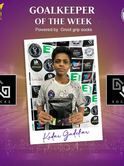 Kedar Gadekar, another Goalkeeper of the Week, showcasing the strength of our keepers.