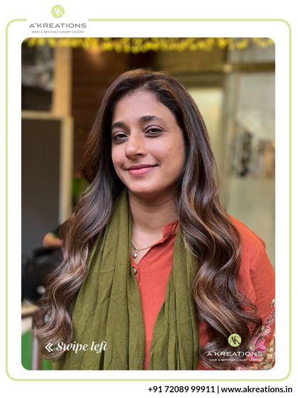 A beautiful example of our custom balayage service. We hand-painted these highlights to create a natural, sun-lit effect that blends seamlessly with the base color.