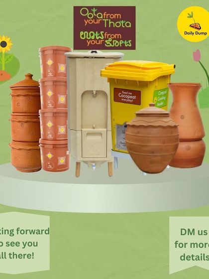 We love participating in community events like 'Oota from your Thota' (Food from your Garden). It is a perfect opportunity for us to meet you, clear your doubts, and share the joy of home composting.