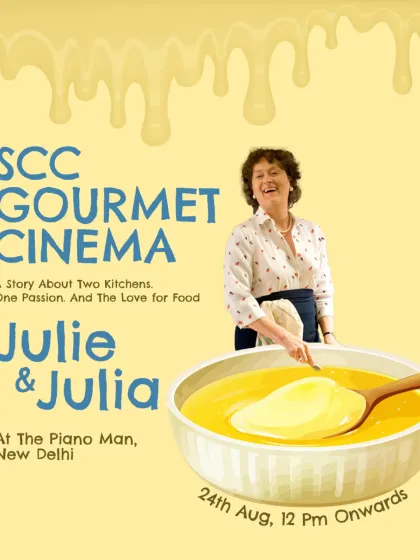 A tribute to the two women who shared one passion. Our poster for the Julie & Julia screening, featuring Meryl Streep as Julia Child, promises a journey through two kitchens and one delicious, butter-filled story.
