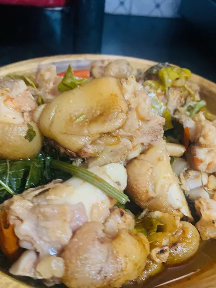 Another view of the pig trotter curry, a dish I love to cook and eat.