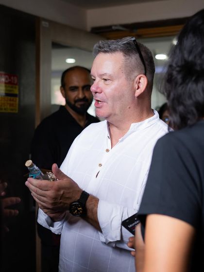 The legendary Chef Matt Preston interacting with our team and students during his visit to the academy.