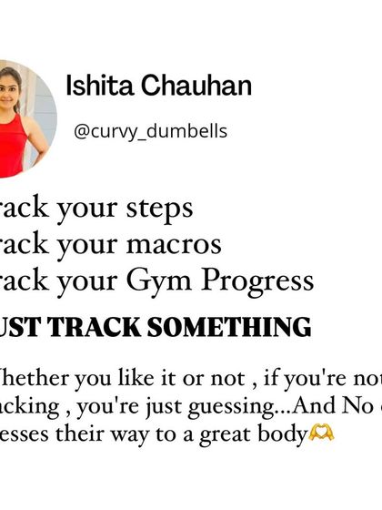 If you're not tracking, you're just guessing. Track your steps, your macros, or your gym progress. Tracking creates awareness and accountability.