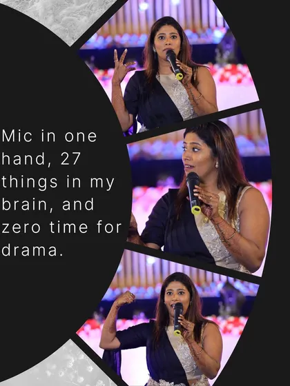 This is the reality of organizing a large scale festival. With a mic in one hand and a million details in my head, I am on the floor making sure every single element, from the lighting to the final bow, is executed perfectly.