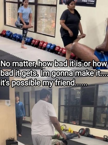 No matter how bad it gets, you can make it. This image shows the progress and determination of our members during stretching and conditioning.