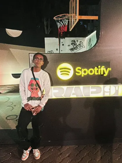 At the Spotify Rap 91 event. It's great to see hip-hop getting the platform it deserves, and I'm proud to be a part of the culture.