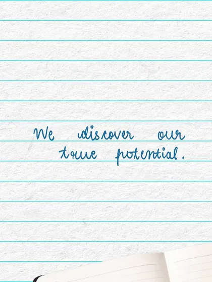 Working through challenges and within limits is how we discover our true potential and what we are capable of.