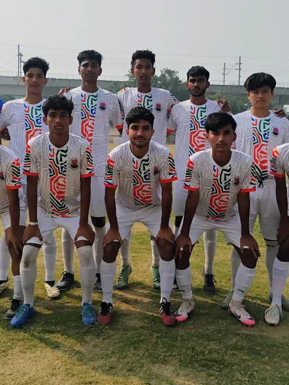 Ready for battle. Our U19 team poses before their match against Delhi Elites FC in the HCL Delhi Future Stars Youth League.