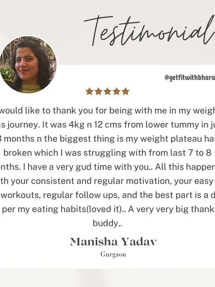 Manisha broke a 7-8 month weight plateau and lost 4kg in 3 months. Her diet was based on her existing eating habits, which made it easy to follow.