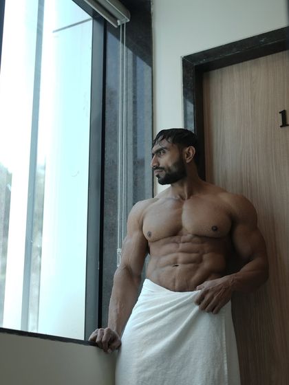 Looking out the window.