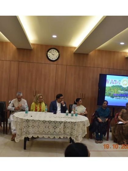 Another view of the engaging panel discussion on topics like the impact of India on Dr. Montessori and the importance of observing the child.