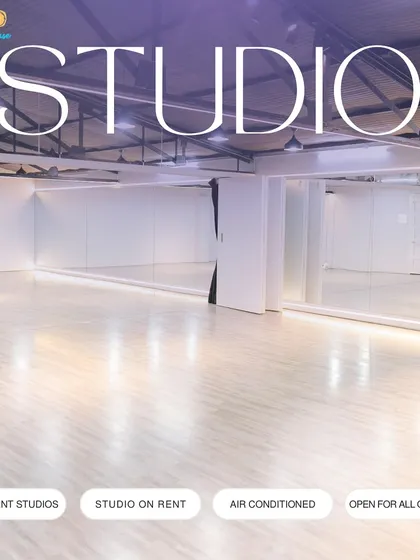 Beyond the pool, our versatile, air-conditioned studios are perfect for any event you can dream up. This clean, spacious studio is available for rent, ideal for dance rehearsals, fitness workshops, or your next big celebration.