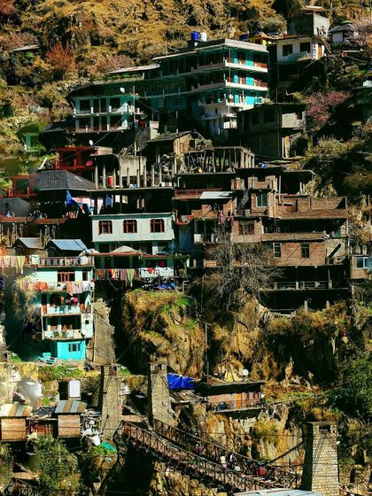 A village built into the steep hillside of the Himalayas. This image shows how life adapts to the landscape and is a reminder that so much of who we are is where we have been.
