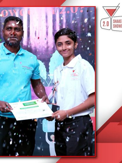 A participant receiving her certificate. We believe in recognizing the effort and passion of everyone who competes.