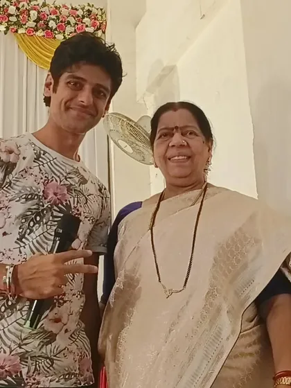 A picture with Mhanda Taai Mhatre, MLA of Belapur, after hosting her brother's wedding anniversary. I have the experience and professionalism to host events for political figures and other VIPs.