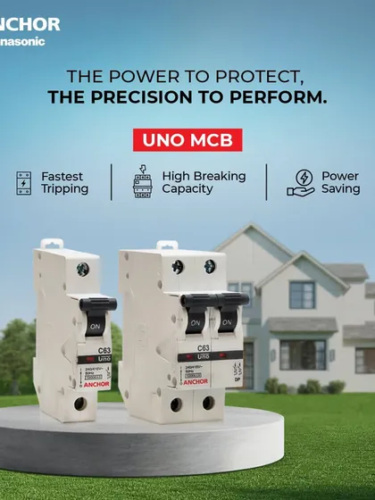 The Anchor by Panasonic UNO MCB provides superior electrical safety with features like the fastest tripping mechanism, high breaking capacity, and power-saving technology. As trusted distributors, we maintain ready stock of these high-performance circuit breakers at the best prices.