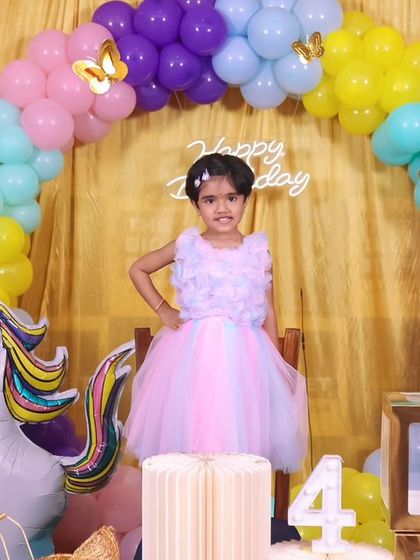 A sweet 'Teddy Bear' themed first birthday party, with soft colors, cute teddy bear props, and a cozy setting, perfect for a warm and loving celebration.