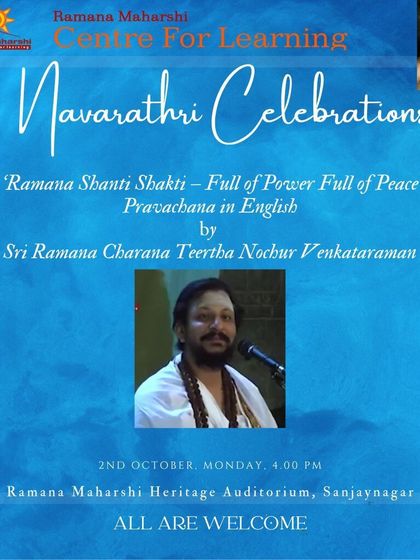 Ramana Maharshi Centre for Learning - Spiritual & Cultural Events Major Annual Festivals photo 23