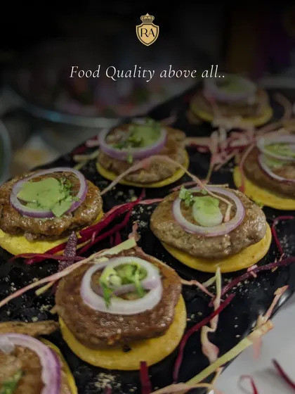 Food quality is my top priority. This is evident in my Galouti Kebabs, which are known for their melt-in-the-mouth texture and complex spice blend, served here on a mini flatbread base.