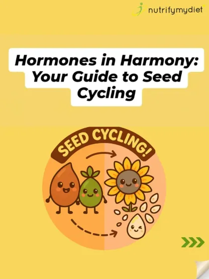 A Guide to Seed Cycling. This is the cover for my simple guide on seed cycling, a natural food-based technique I use to help balance hormones and regulate menstrual cycles. It's a cornerstone of my food-first philosophy for women's health.