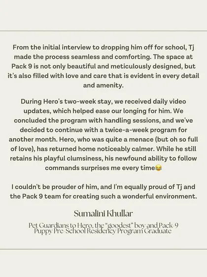 A glowing review from Hero's family, who are continuing with our program after seeing his amazing progress.
