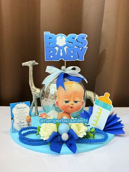 The complete Boss Baby hamper, a perfect blend of cute and classy for a little one's milestone.