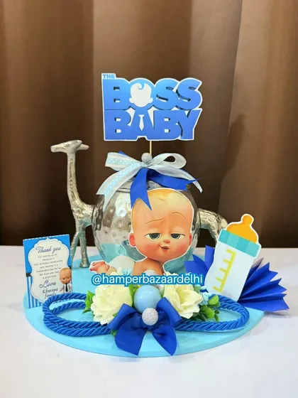 The complete Boss Baby hamper, a perfect blend of cute and classy for a little one's milestone.