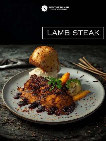 This is my Chef’s signature Lamb Steak, a true highlight of our evening menu. I ensure each premium cut is seared perfectly, served tender and juicy with a rich, flavourful sauce and seasonal vegetables.