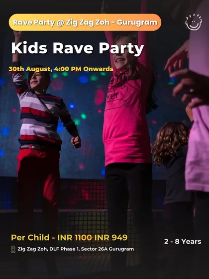 A Kids Rave Party at Zig Zag Zoh, combining the fun of a play area with a dance party.