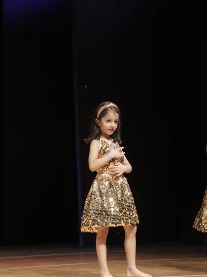 This is what it's all about. One of our little champs shining on stage at our annual 'THIRKAN' showcase. We believe in giving every student, no matter their age, the chance to feel like a star.