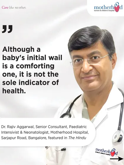 We believe in empowering parents with knowledge. Here, our Senior Consultant Neonatologist, Dr. Rajiv Aggarwal, explains what to expect right after birth. He reassures parents that a baby's first cry is not the only sign of health and details how we use the Apgar score to assess a newborn's well-being, providing clarity during an anxious time.