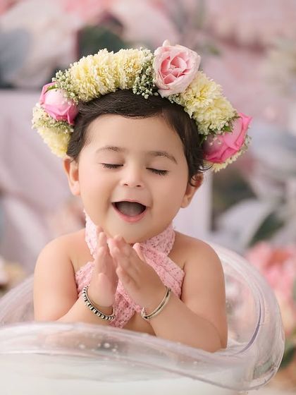 A moment of pure bliss. This baby's happy expression shows just how relaxing and enjoyable our milk bath sessions can be.