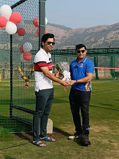 Our coaching staff honored to welcome Pravin Tambe at the opening of the SPJ-Pravin Tambe Cricket Academy.