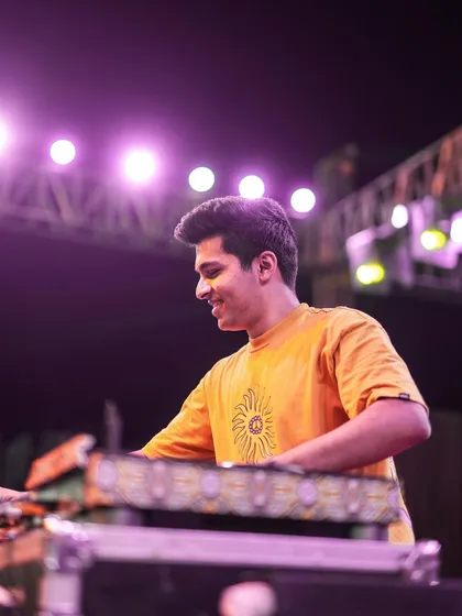A smile on my face during the Navratri performance. I truly love what I do, and it shows when I'm on stage.
