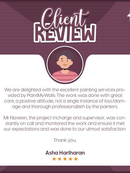 Paint My Walls - Painting Services Hear From Our Happy Clients photo 25